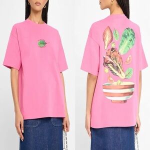 DAMSON MADDER  Salad Graphic Boyfriend T-Shirt UK 8 (US 4)